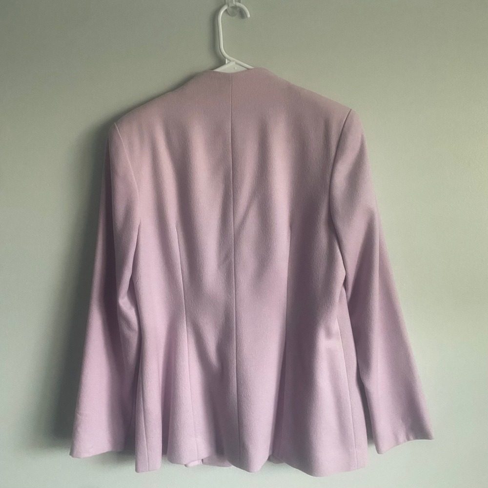 Tamotsu New York Vintage Lilac Wool Cashmere Blazer Jacket Size 8 - Picture 6 of 6